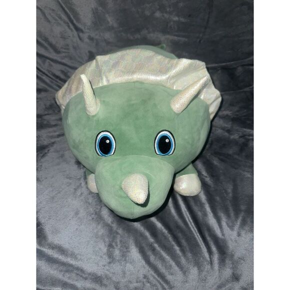 Triceratops Dinosaur Plush VENDOR‎ HUG & LUV 17" Iridescent Squishy EUC - Picture 1 of 7